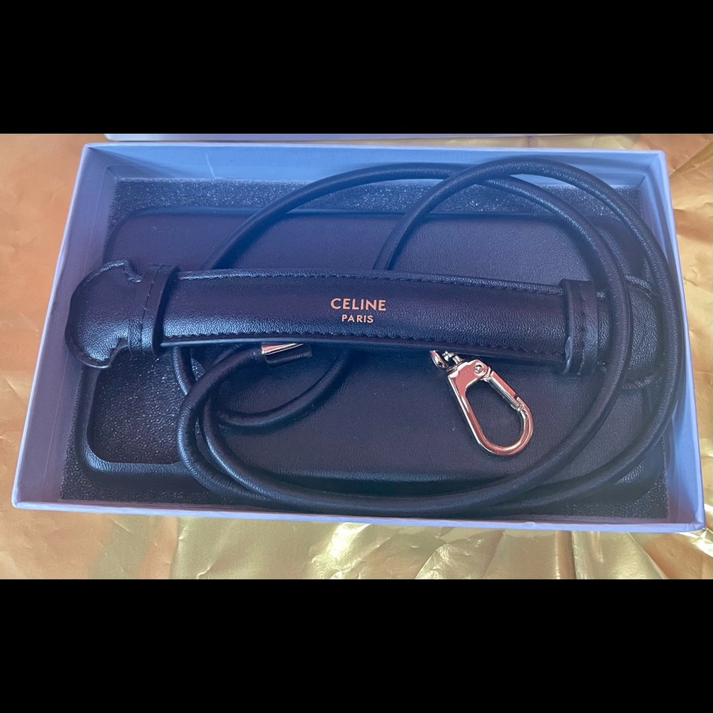 Celine iPhone 11 Pro Max Black Leather Case